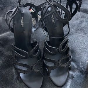 BNWT Zara Leather Strappy Heels